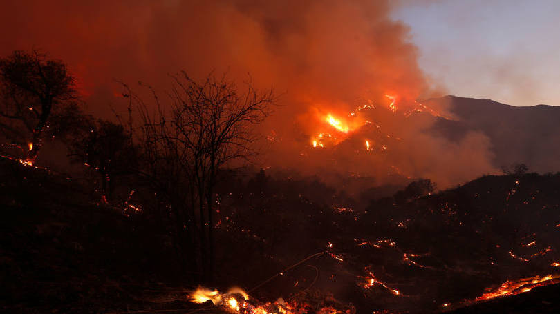 Incêndio: bombeiros conseguiram salvar um grande número de casas nas colinas acima da comunidade Carmel Highlands