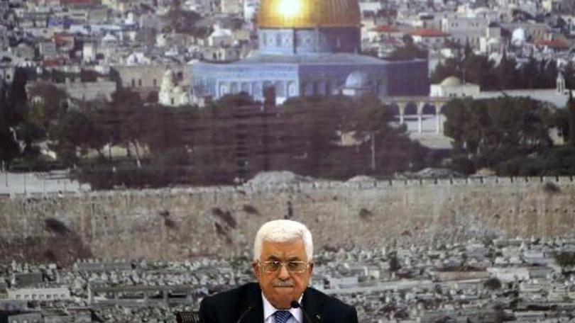 O presidente da Autoridade Palestina, Mahmud Abbas: a acusação os acusava de "planejar e executar os ataques"