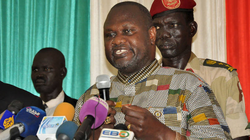 Riek Machar: o líder opositor chegou hoje à capital sul-sudanesa para jurar o cargo de vice-presidente