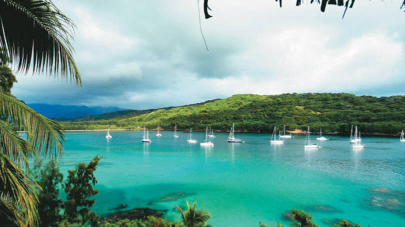 Barcos em Vanuatu, no Oceano Pacífico: arquipélago é atingido por terremoto