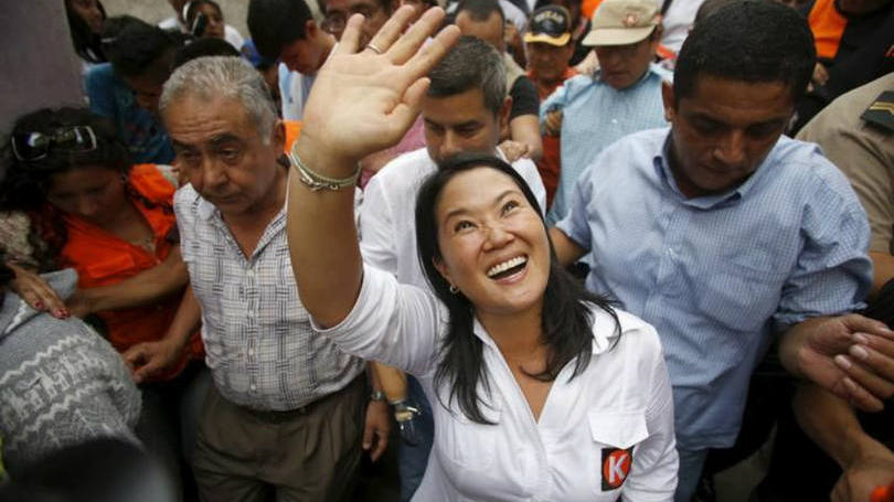 Keiko Fujimori: de acordo com uma simulação de votação realizada pela empresa CPI, Fujimori teria 51,6% dos votos válidos e se tornaria a primeira mulher eleita