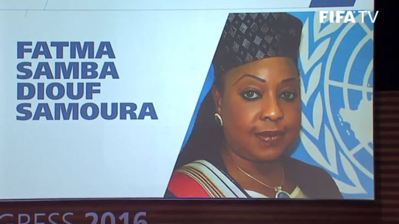 Fatma Samoura: "Hoje é um dia maravilhoso para mim e me sinto honrada em assumir o cargo de secretária-geral da Fifa",