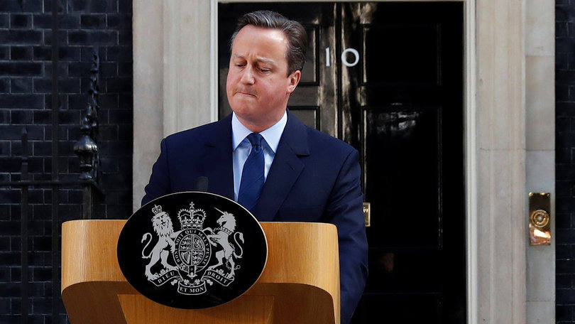 Primeiro-ministro britânico David Cameron: "um desastre f...", resumiu um corretor da Bolsa de Londres à AFP