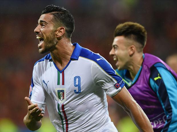 Pellè comemora o segundo gol da vitória sobre a Bélgica