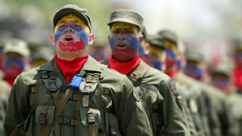 Exército venezuelano: o presidente se referiu nesses termos ao que denuncia como um boicote à economia por parte da oposição apoiada por setores de poder dos Estados Unidos