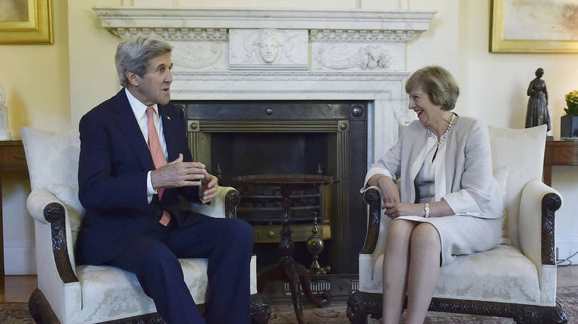 May e Kerry: segundo o Ministério, o objetivo desta reunião será ressaltar que a relação entre os dois países continua sendo importante