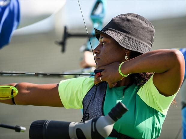 Ane Marcelle conseguiu o melhor desempenho entre os brasileiros no tiro com arco nesta sexta-feira