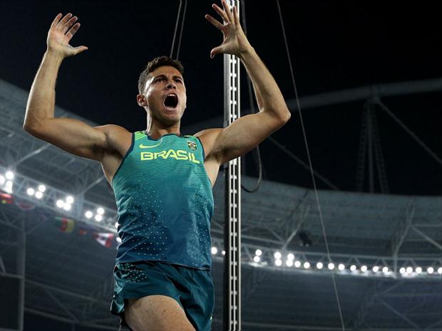 Thiago Braz conquistou a medalha de ouro no salto com vara
