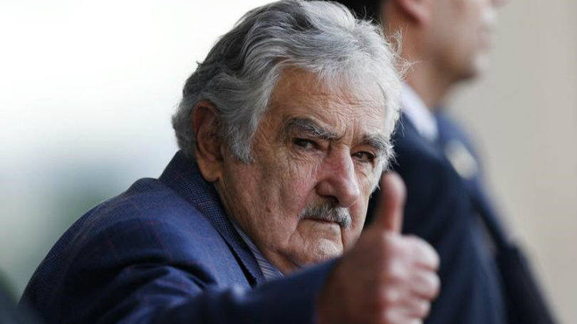 O presidente do Uruguai, José Mujica: José "Pepe" Mujica acompanhou o presidente cubano Raúl Castro na tradicional "Marcha das Tochas"
