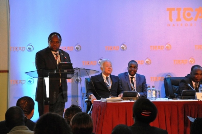 CAI O PANO DA REUNIÃO MINISTERIAL DA CO0NFERÊNCIA INTERNACIONAL DE TÓQUIO PARA O DESENVOLVIMENTO DE ÁFRICA