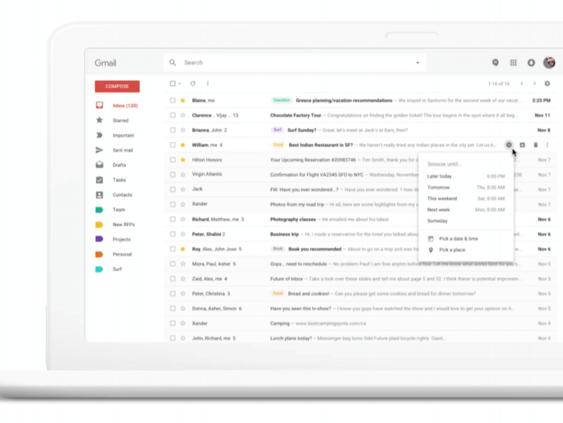 Gmail passa a ter o aspeto e inteligência do Inbox